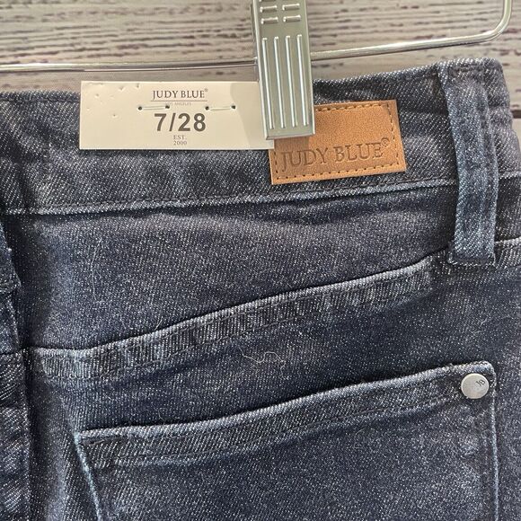 Judy Blue Womens High Waist Control Top Raw Hem Skinny Jeans 7/28 NWT - Picture 13 of 16